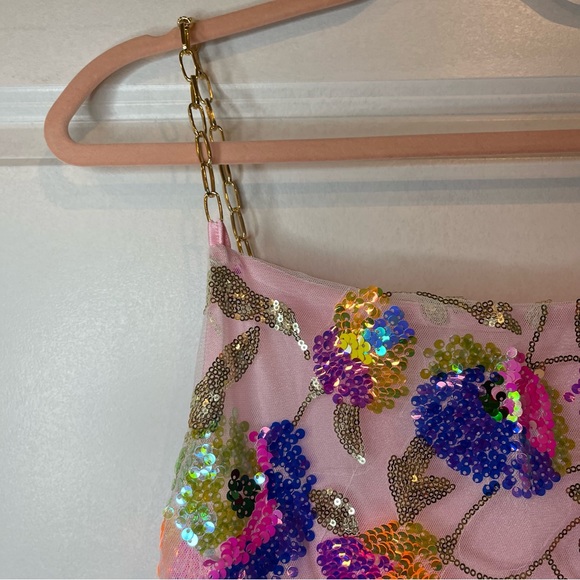 Last one !!! Sequin pink gold chain dress - Picture 10 of 13